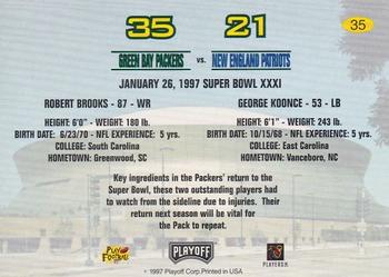 1997 Playoff Green Bay Packers Super Sunday #35 Robert Brooks / George Koonce Back