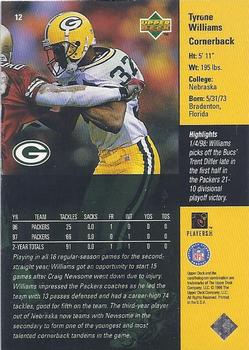 1998 Upper Deck ShopKo Green Bay Packers II #12 Tyrone Williams Back