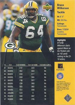 1998 Upper Deck ShopKo Green Bay Packers II #25 Bruce Wilkerson Back