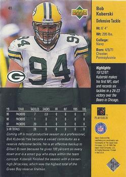 1998 Upper Deck ShopKo Green Bay Packers II #41 Bob Kuberski Back