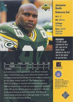 1998 Upper Deck ShopKo Green Bay Packers II #43 Jermaine Smith Back