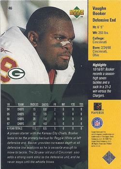 1998 Upper Deck ShopKo Green Bay Packers II #46 Vaughn Booker Back