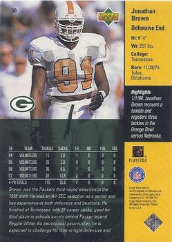 1998 Upper Deck ShopKo Green Bay Packers II #50 Jonathan Brown Back