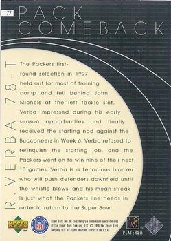 1998 Upper Deck ShopKo Green Bay Packers II #77 Ross Verba Back