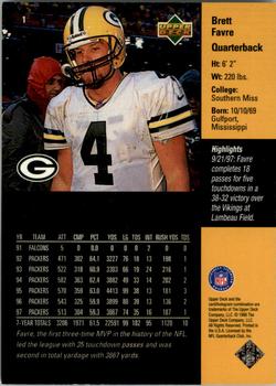 1998 Upper Deck ShopKo Green Bay Packers II #1 Brett Favre Back
