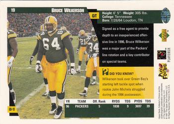 1997 Collector's Choice ShopKo Green Bay Packers #GB19 Bruce Wilkerson Back