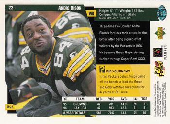 1997 Collector's Choice ShopKo Green Bay Packers #GB22 Andre Rison Back