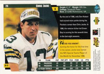 1997 Collector's Choice ShopKo Green Bay Packers #GB26 Chris Jacke Back