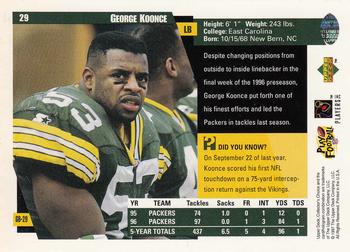 1997 Collector's Choice ShopKo Green Bay Packers #GB29 George Koonce Back
