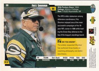 1997 Collector's Choice ShopKo Green Bay Packers #GB38 Fritz Shurmur Back