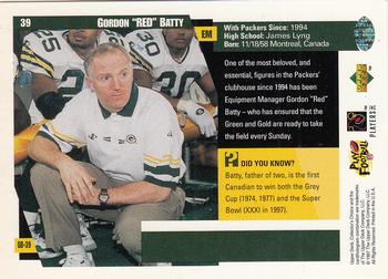 1997 Collector's Choice ShopKo Green Bay Packers #GB39 Gordon Batty Back