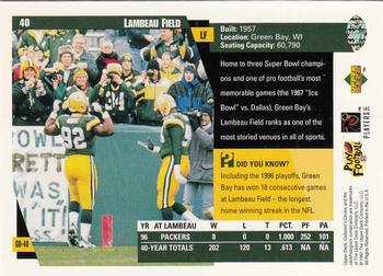 1997 Collector's Choice ShopKo Green Bay Packers #GB40 Lambeau Field Back