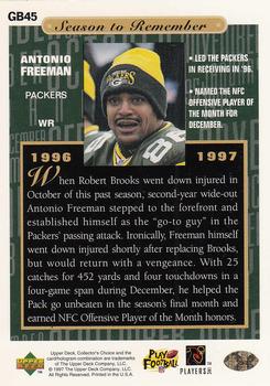 1997 Collector's Choice ShopKo Green Bay Packers #GB45 Antonio Freeman Back