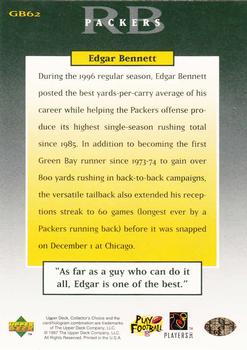 1997 Collector's Choice ShopKo Green Bay Packers #GB62 Edgar Bennett Back