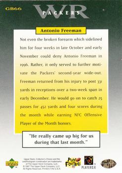 1997 Collector's Choice ShopKo Green Bay Packers #GB66 Antonio Freeman Back