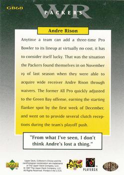 1997 Collector's Choice ShopKo Green Bay Packers #GB68 Andre Rison Back