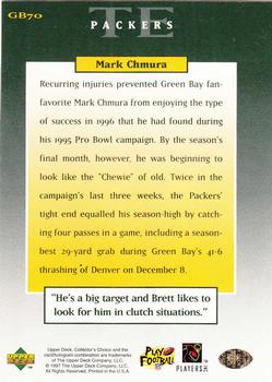 1997 Collector's Choice ShopKo Green Bay Packers #GB70 Mark Chmura Back