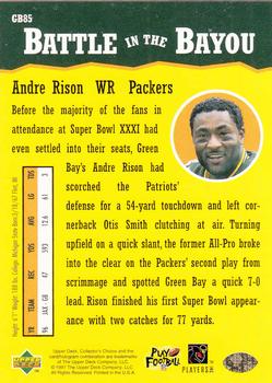 1997 Collector's Choice ShopKo Green Bay Packers #GB85 Andre Rison Back