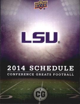 2014 Upper Deck Conference Greats #66 LSU Team Schedule Front