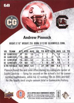2014 Upper Deck Conference Greats #68 Andrew Pinnock Back