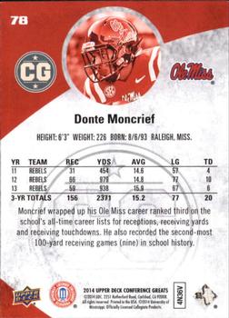 2014 Upper Deck Conference Greats #78 Donte Moncrief Back