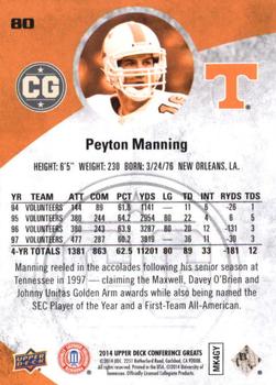 2014 Upper Deck Conference Greats #80 Peyton Manning Back
