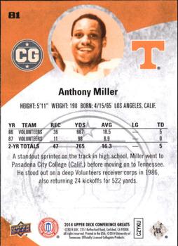 2014 Upper Deck Conference Greats #81 Anthony Miller Back