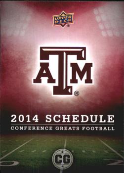 2014 Upper Deck Conference Greats #97 Texas A&M Team Schedule Front