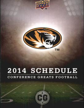 2014 Upper Deck Conference Greats #100 Missouri Team Schedule Front