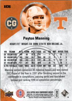 2014 Upper Deck Conference Greats #101 Peyton Manning Back