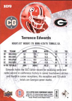 2014 Upper Deck Conference Greats #109 Terrence Edwards Back