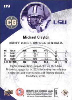 2014 Upper Deck Conference Greats #119 Michael Clayton Back