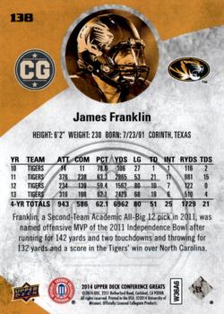 2014 Upper Deck Conference Greats #138 James Franklin Back