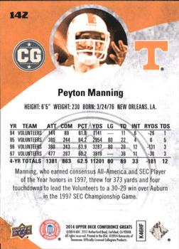 2014 Upper Deck Conference Greats #142 Peyton Manning Back