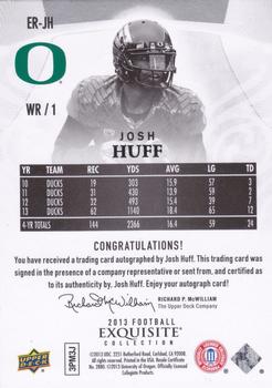 2013 Upper Deck Exquisite Collection - 2014 Exquisite Preview Rookie Signatures #ER-JH Josh Huff Back