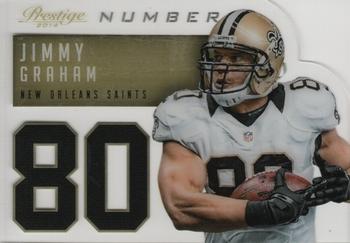 2014 Panini Prestige - Behind The Jersey Numbers #5 Jimmy Graham Front