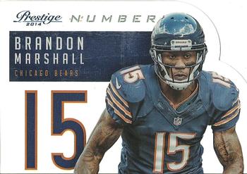 2014 Panini Prestige - Behind The Jersey Numbers #11 Brandon Marshall Front