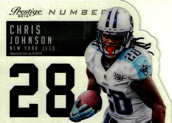 2014 Panini Prestige - Behind The Jersey Numbers #17 Chris Johnson Front