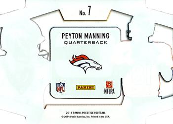 2014 Panini Prestige - Captains #7 Peyton Manning Back