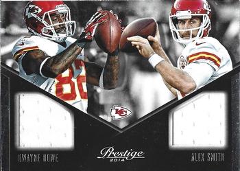 2014 Panini Prestige - Dual NFL Jerseys #4 Alex Smith / Dwayne Bowe Front