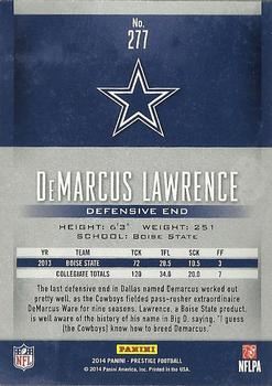 2014 Panini Prestige - Extra Points Blue #277 DeMarcus Lawrence Back