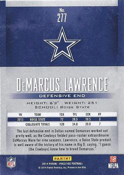2014 Panini Prestige - Extra Points Red #277 DeMarcus Lawrence Back