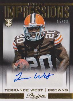 2014 Panini Prestige - First Impressions Autographs #FITW Terrance West Front