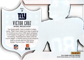 2014 Panini Prestige - NFL Shield #3 Victor Cruz Back