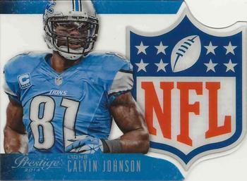 2014 Panini Prestige - NFL Shield #10 Calvin Johnson Front