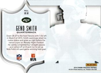 2014 Panini Prestige - NFL Shield #22 Geno Smith Back