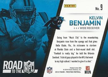 2014 Panini Prestige - Road to the NFL #9 Kelvin Benjamin Back