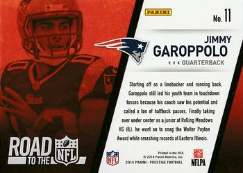 2014 Panini Prestige - Road to the NFL #11 Jimmy Garoppolo Back