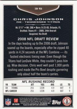 2009 Bowman Chrome #35 Chris Johnson Back