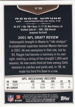 2009 Bowman Chrome #79 Reggie Wayne Back